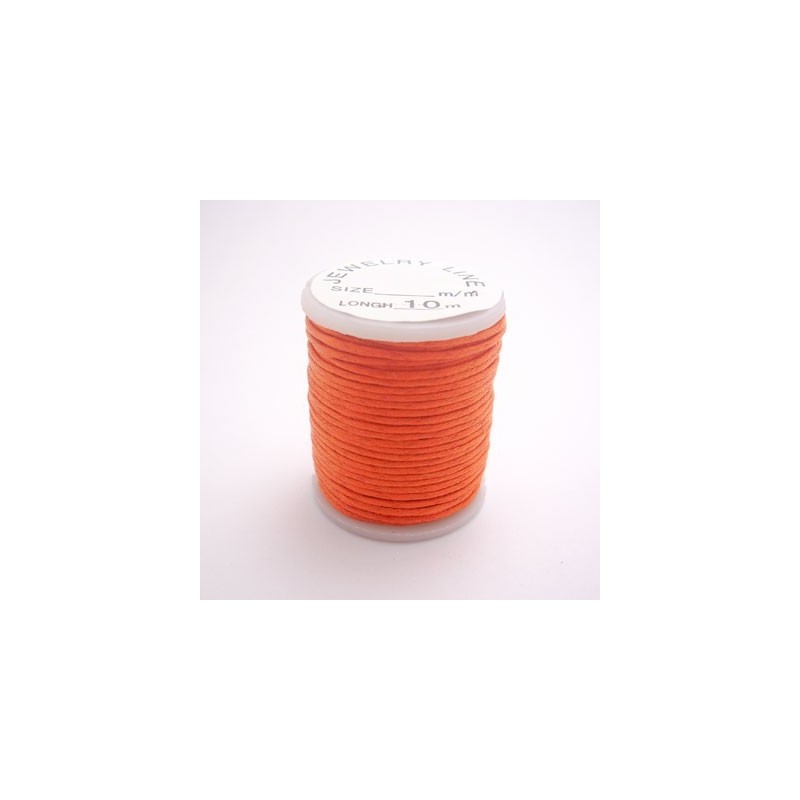 Cordón de Algodón Naranja. 1mm. - 10 m.