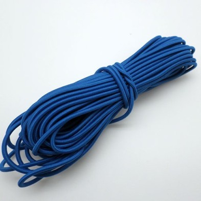 Cordón Elástico Azul 2,5mm. 1metro