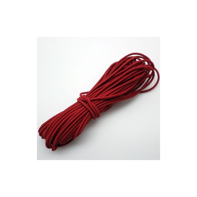 Cordón Elástico Rojo 2,5mm. 1metro