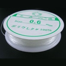 Elástico de silicona transparente 0.6 mm