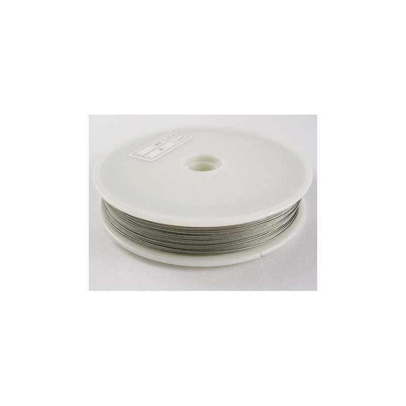 L0.45mm01 / Cable de Acero Nylon GRIS PLATA 0.45mm. 