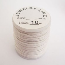 Cordón de Algodón Blanco. 0.8mm. - 10 m.