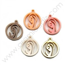 VIRGEN NIÑA PLEXI NARANJAS Y MARRONES